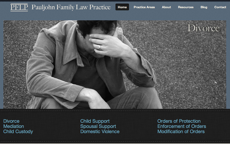 Redesigned Pauljohn Family Law Practice Website